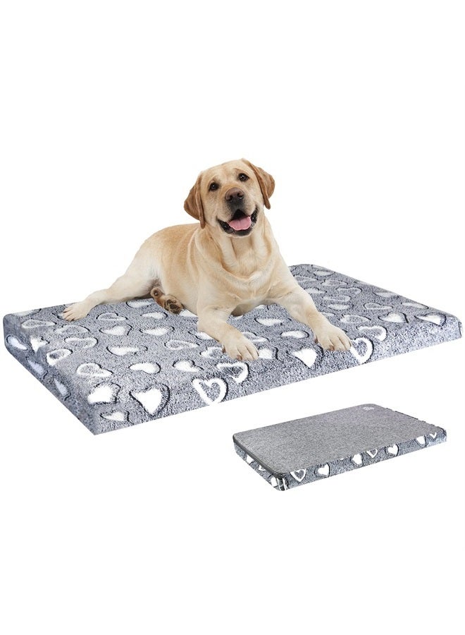 VANKEAN Dog Crate Mat Reversible Cool and Warm, Stylish Dog Bed for Crate with Waterproof Inner Linings and Removable Machine Washable Cover, Firm Support Dog Pad for Small to XX-Large Dogs, Grey - Image 1