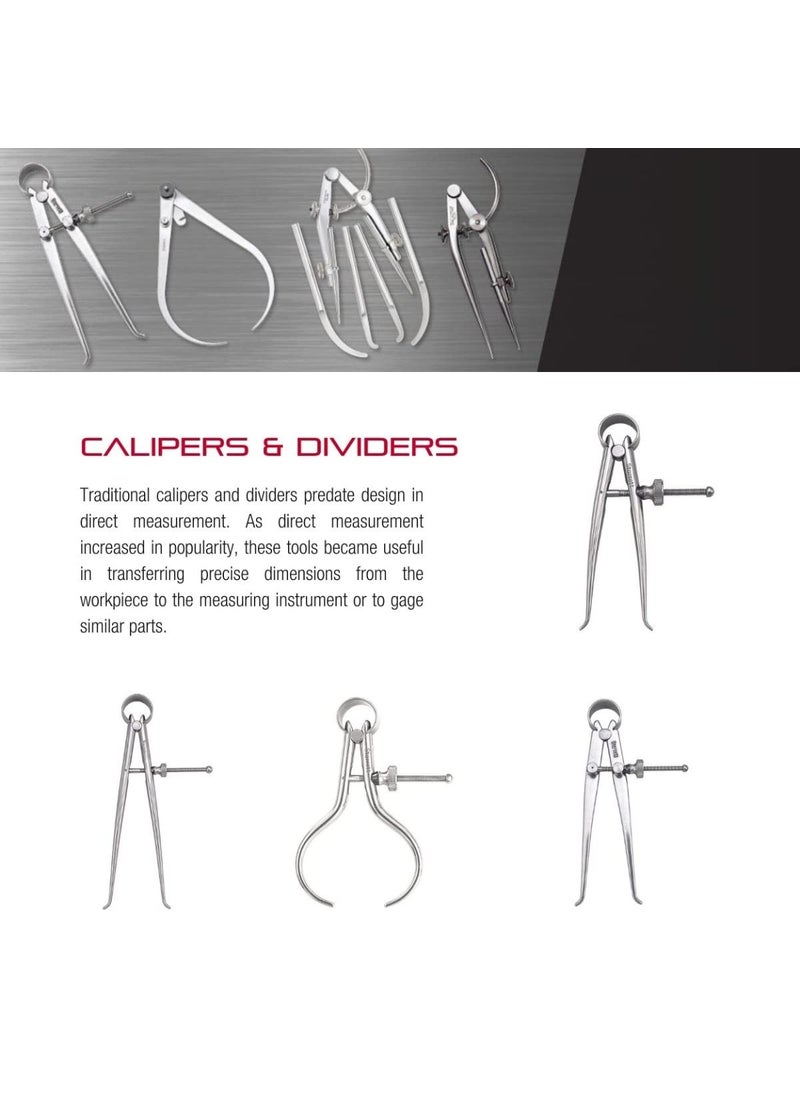 Starrett Starrett Caliper with HighGrade Steel Legs and Improved Joint Design for Tension Adjustment  12 Size and Capacity FirmJoint Type Flat Leg Style  2712  - Image 3