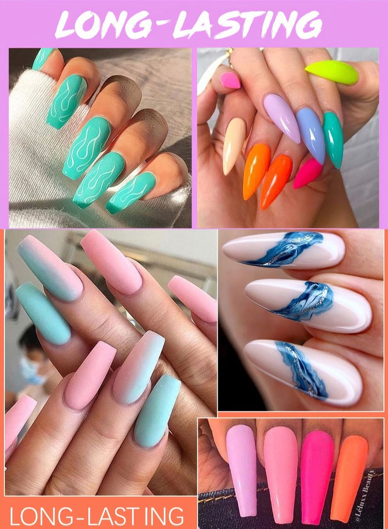 Nee Jolie 23Pcs Gel Nail Polish Set with 20 Colors Gel Nail and Base Gel Top Coat Matte Top Coat for Nail Art Salon for Women - Image 3