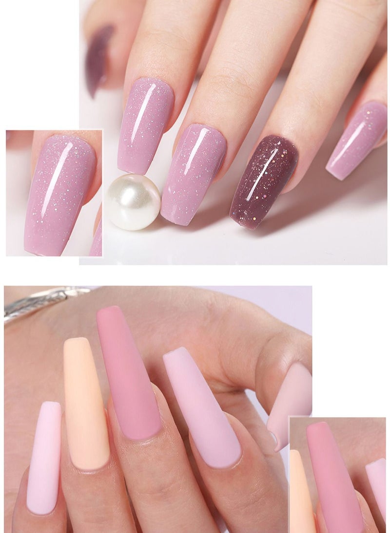 Nee Jolie 23Pcs Gel Nail Polish Set with 20 Colors Gel Nail and Base Gel Top Coat Matte Top Coat for Nail Art Salon for Women - Image 2