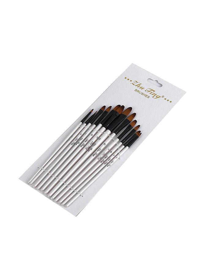 NIBEMINENT 12-Piece Artist Paint Brushes Set White - Image 1