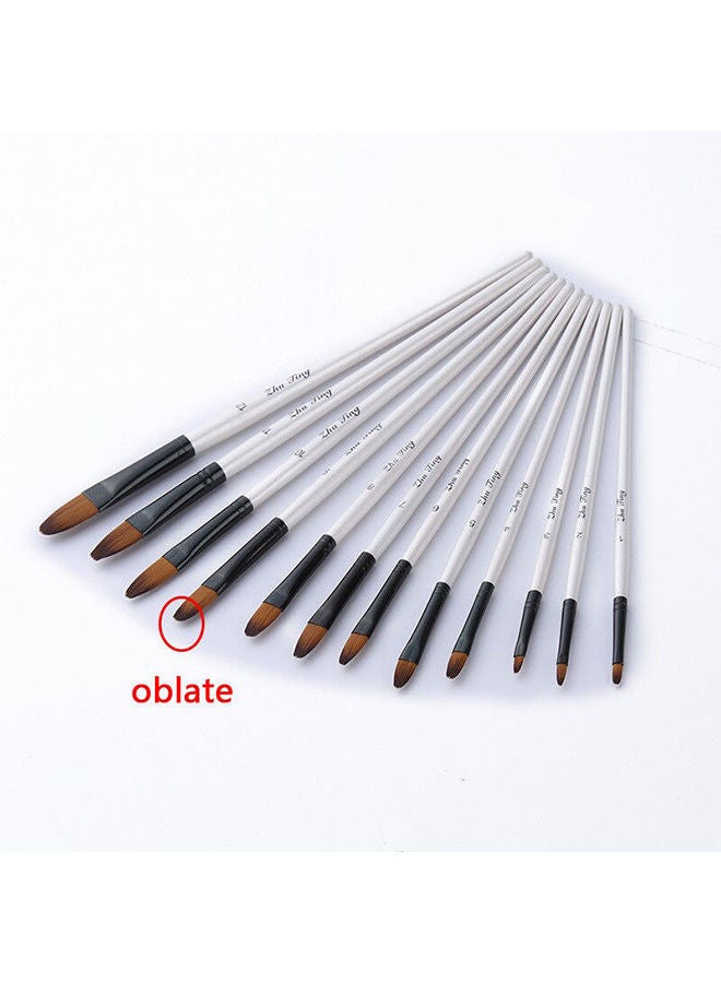NIBEMINENT 12-Piece Artist Paint Brushes Set White - Image 2