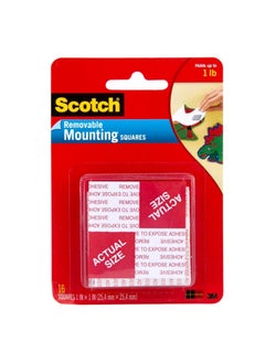 Scotch  3M Scotch Removable Mounting Squares 2.5 X 2.5cm 16 pcs 