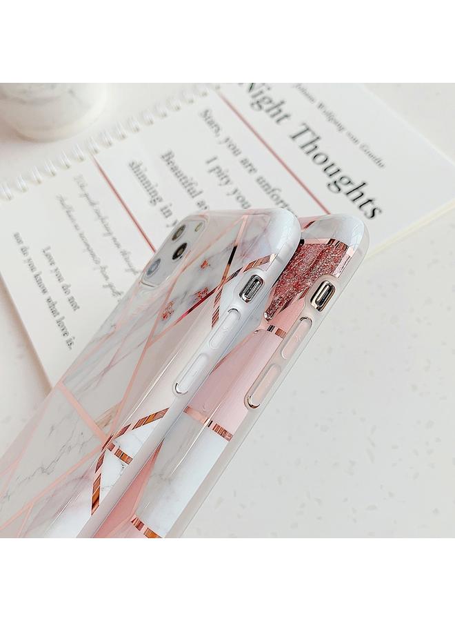 S-TOP Case For iPhone 11 Plating Colorful Geometric Pattern Mosaic Marble TPU Mobile Phone Case - Image 5