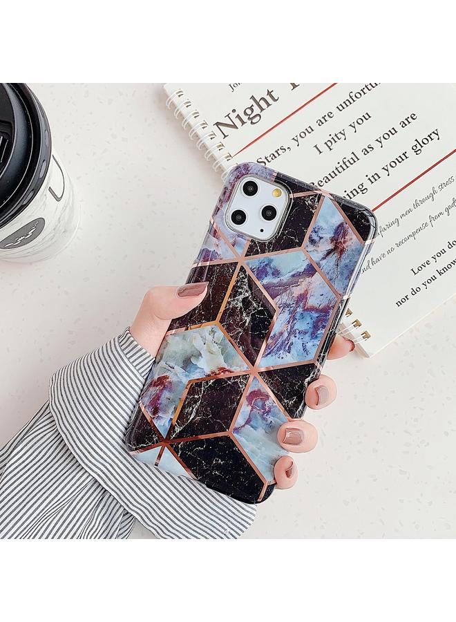 S-TOP Case For iPhone 11 Plating Colorful Geometric Pattern Mosaic Marble TPU Mobile Phone Case - Image 2