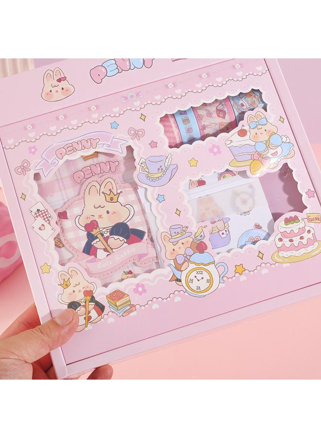 Bluejw A6 Hand Account Gift Box Suit Fat Nini Series Cute Cartoon Girl's Heart Notebook Tape Sticker Gift Box Suit - Image 5