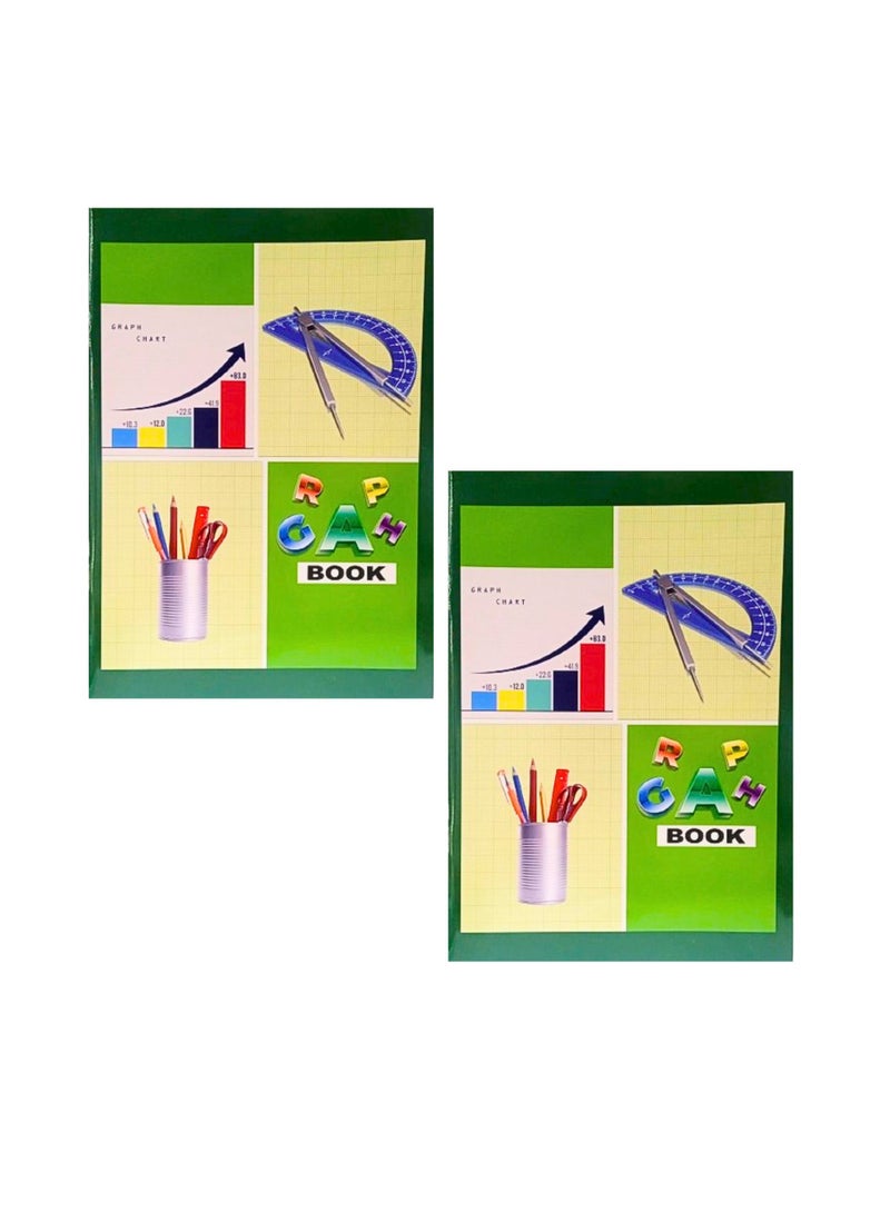 Sadaf Graph Paper Pad, A4, Squared Grid Paper book for Mathematics, Science, Engineers, Drawing, School Supplies, 50 Sheets (Pack of 2) - Image 1