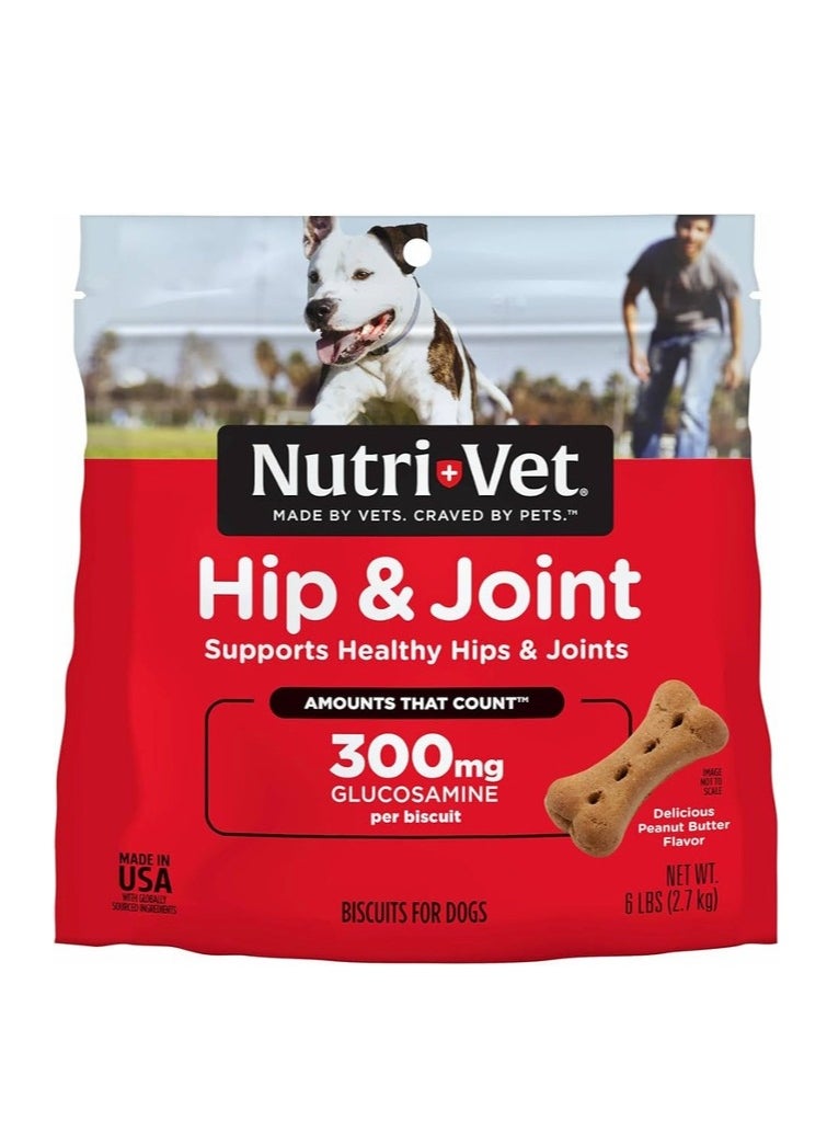 NUTRI FIT Nutri-Vet Hip & Joint Biscuits Peanut Butter 2.7kg Dogs 