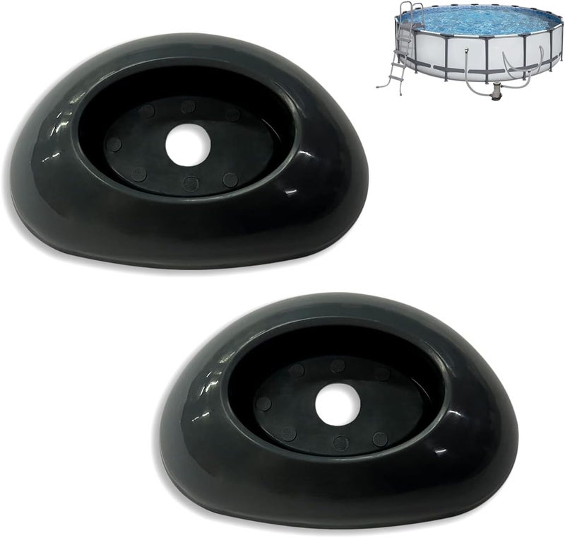 EAYBOMC 2 Pcs Footing Leg Cap Above-Ground Pool Replacement for Bestway Steel Pro MAX & Power Steel 16Ft /18Ft x 48In Frame Pool, Bestway P61802 Footing Leg Cap Grey - Image 1