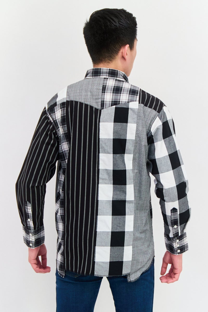 Wrangler Men Regular Fit Allover Print Short Sleeves Casual Shirt, Black - Image 3