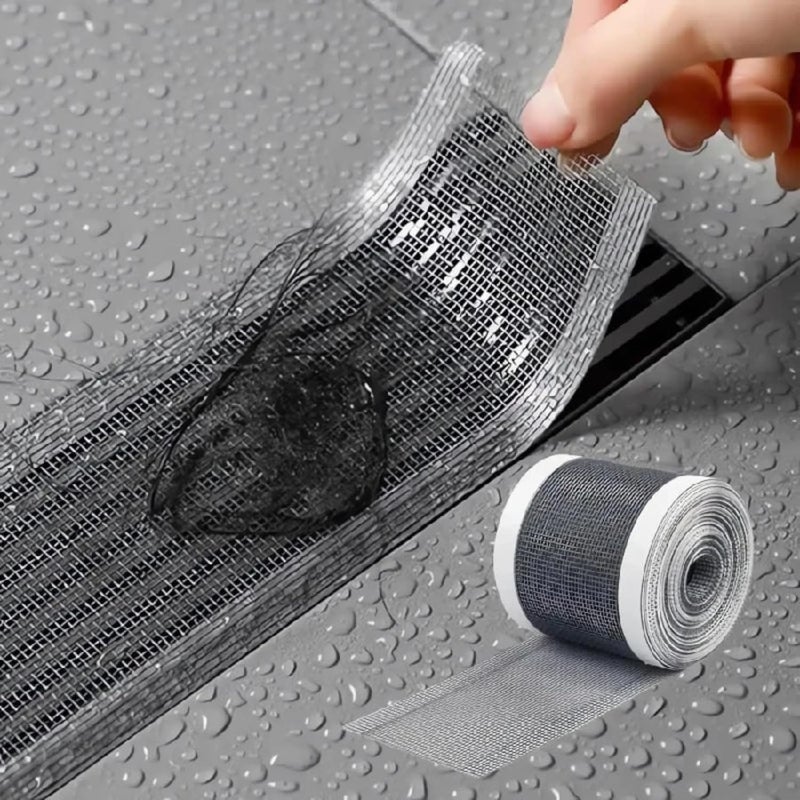 MGNLR MGNLR Hair Catcher Shower Drain Mesh Stickers Rectangle Shower Drain Blockage Sticker Sink Hair Catcher Sticker for Bathroom Home Kitchen Tools Gadgets Colanders Strainers Sifters  - Image 2