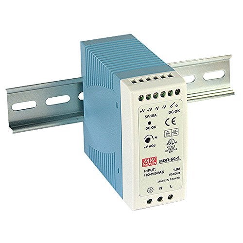 MEAN WELL MDR-60-12 AC to DC DIN-Rail Power Supply 12V 5 Amp 60W - Image 1