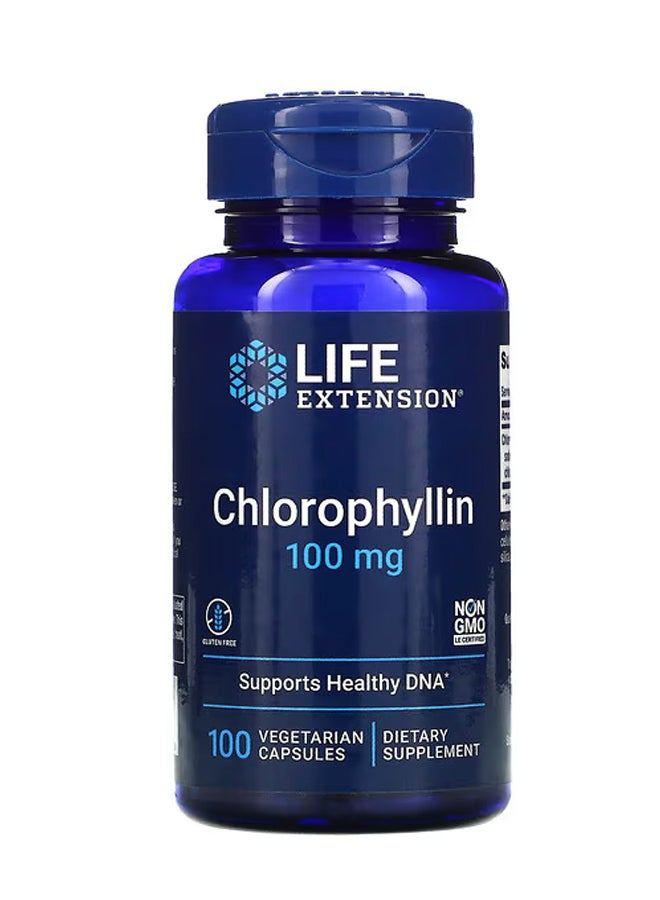 كلوروفيلين بتركيز 100 ملجم 100 كبسولة نباتية