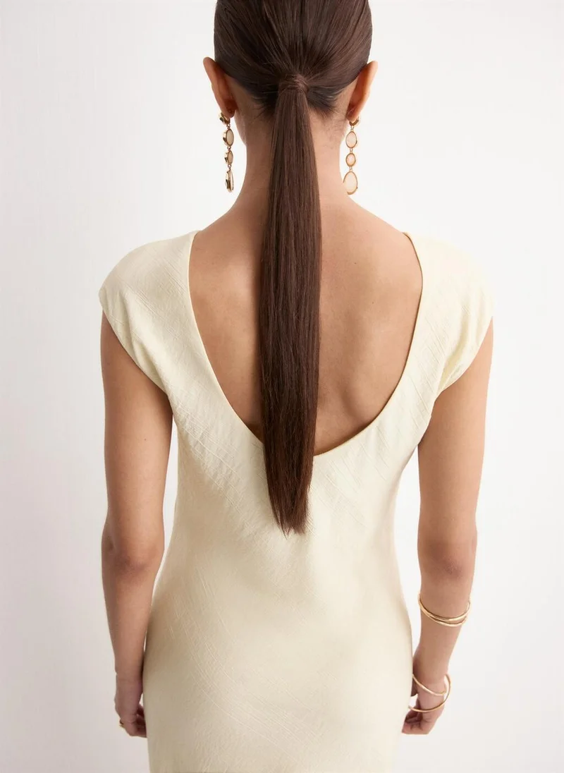 MANGO  Open-back textured dress for Women | Best Price UAE