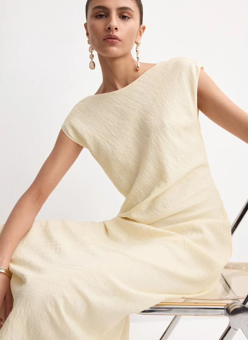 MANGO  Open-back textured dress for Women | Best Price UAE