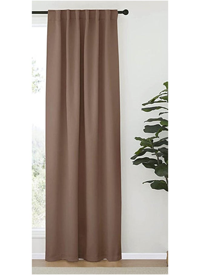 Cartela Curtains ستائر تعتيم الغرفة بشريط 132 عرض × 214 ارتفاع  - Image 1