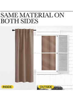Cartela Curtains ستائر تعتيم الغرفة بشريط 132 عرض × 214 ارتفاع  - Image 3