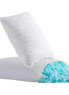 Beauenty 2PCS Shredded Sponge Feather Silk Pillow Core Bamboo Fiber Slow Rebound Pillow  - Image 1