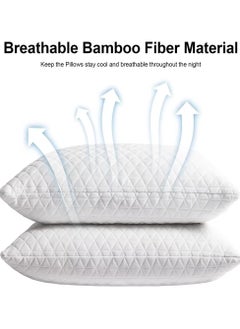 Beauenty 2PCS Shredded Sponge Feather Silk Pillow Core Bamboo Fiber Slow Rebound Pillow  - Image 2