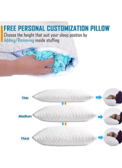 Beauenty 2PCS Shredded Sponge Feather Silk Pillow Core Bamboo Fiber Slow Rebound Pillow  - Image 3
