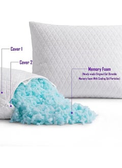 Beauenty 2PCS Shredded Sponge Feather Silk Pillow Core Bamboo Fiber Slow Rebound Pillow  - Image 4