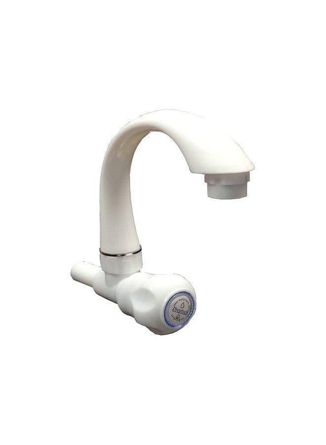 Droptech PVC Fancy Sink taps Cock for Kitchen Sink Faucet/Plastic Sink Cock tap/Bathroom Wash Basins Wall Mounted Standard Size 1/2'' (15mm) White - Image 1