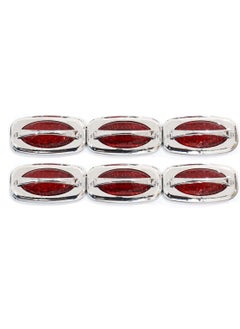 Al Khateeb Universal Car Door Protectors Bump Stop Door Edge Guard Strip Dent Reflectors Clip, Chrome Base 