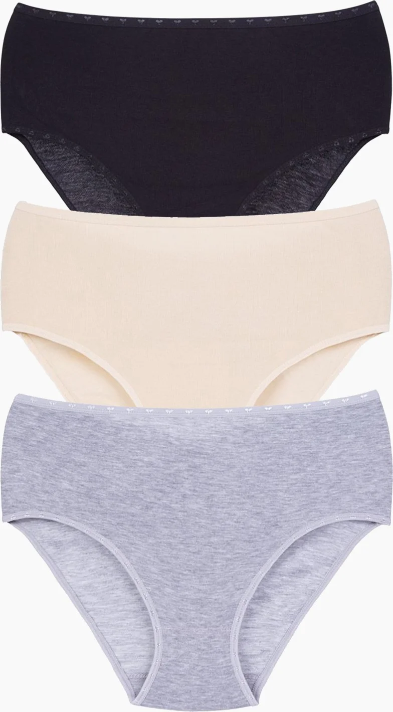 Merry Secrets Merry Secret's 3-Pack Rib High Waist Women's Panties