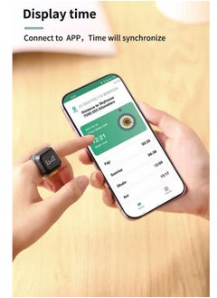 BSTWSH 22mm Zikr Ring Arabic Smart Tasbih Ring Muslim Prayer Prayer timing reminder Tasbih Counter Smart Ring Wearable Technology  Vibration Reminder Exclusive IQIBLA App and 5 Daily Prayer Reminders  - Image 4
