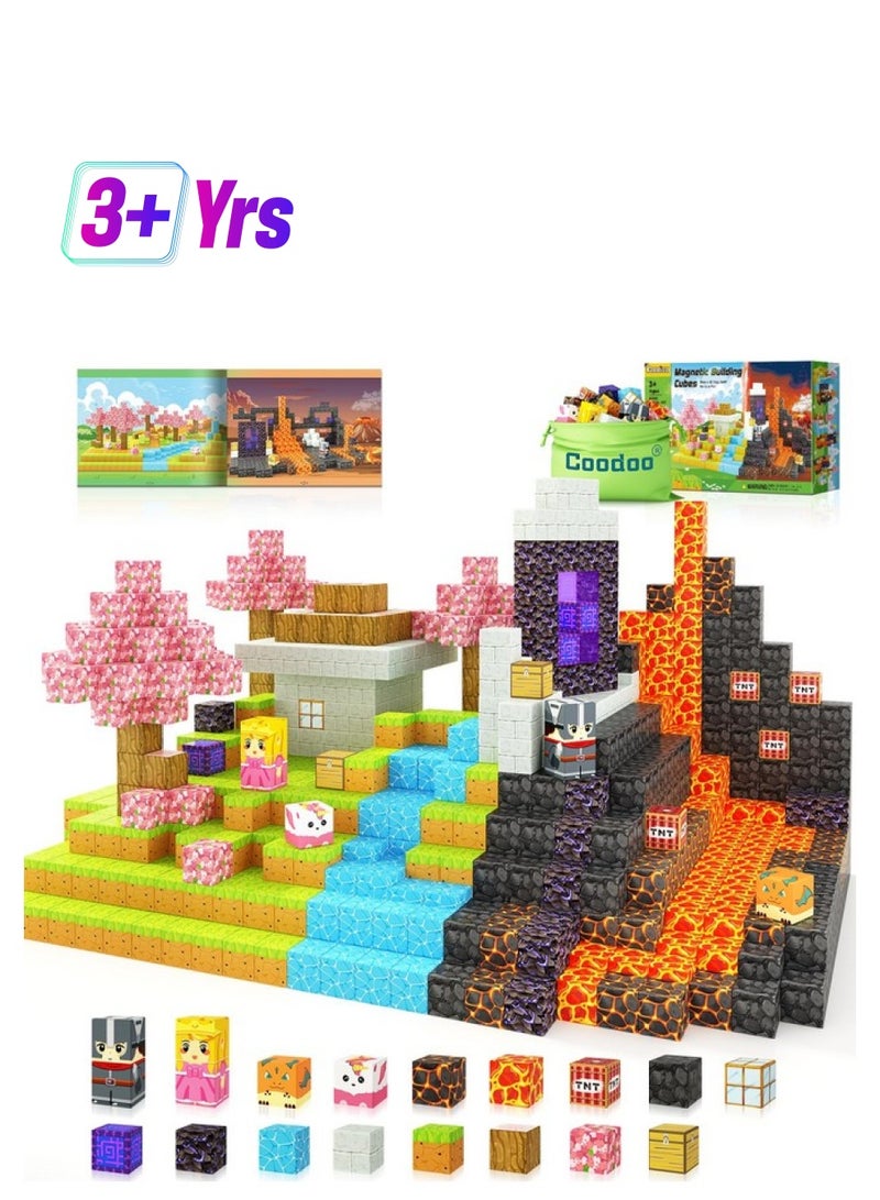 Coodoo كتل مغناطيسية - مجموعة بوابة السحر لعالم المغناطيس، كتل بناء بلاط مغناطيسي، ألعاب حسية خارجية للأطفال من 3 سنوات فما فوق، ألعاب إبداعية للأطفال - Image 1