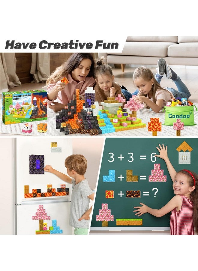 Coodoo كتل مغناطيسية - مجموعة بوابة السحر لعالم المغناطيس، كتل بناء بلاط مغناطيسي، ألعاب حسية خارجية للأطفال من 3 سنوات فما فوق، ألعاب إبداعية للأطفال - Image 5