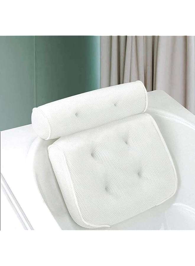 SKY-TOUCH Bath Pillow Bathtub Anti-Slip Headrest for Head, Neck and Shoulder Support, Bath Pillow Fits All Bathtub, Hot Tub and Home Spa - Image 1