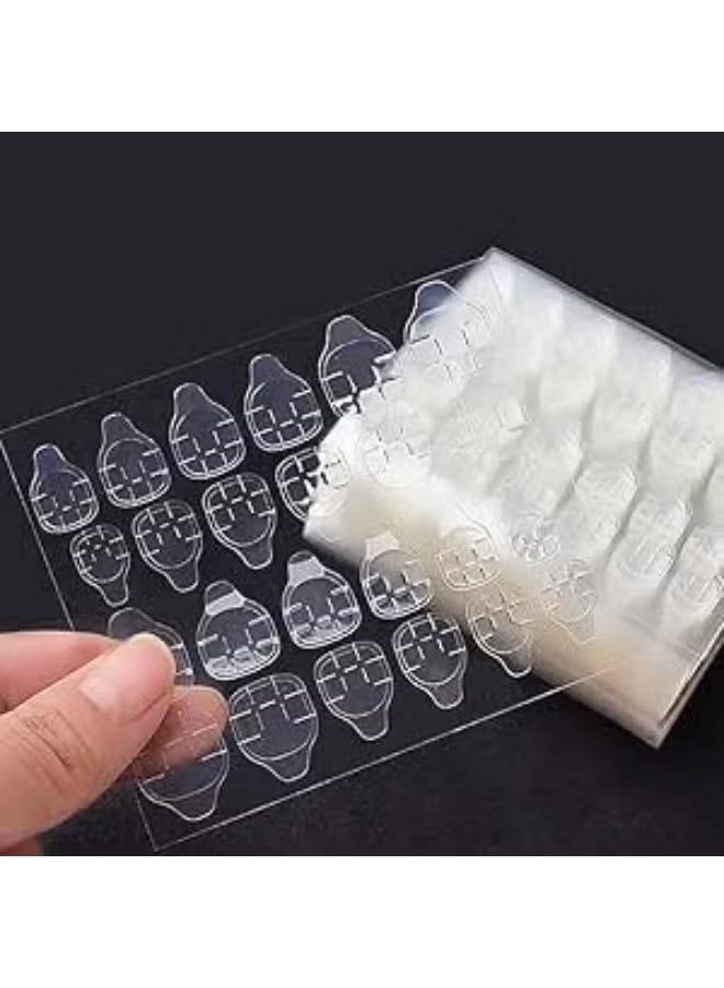 48 Pieces Double Sided Nail Stickers Imported Quality Flexible Transparent Artificial Gel Tape - Image 1