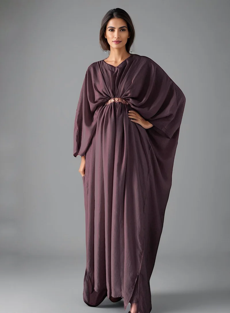 ECSTACY Plain pleated kaftan