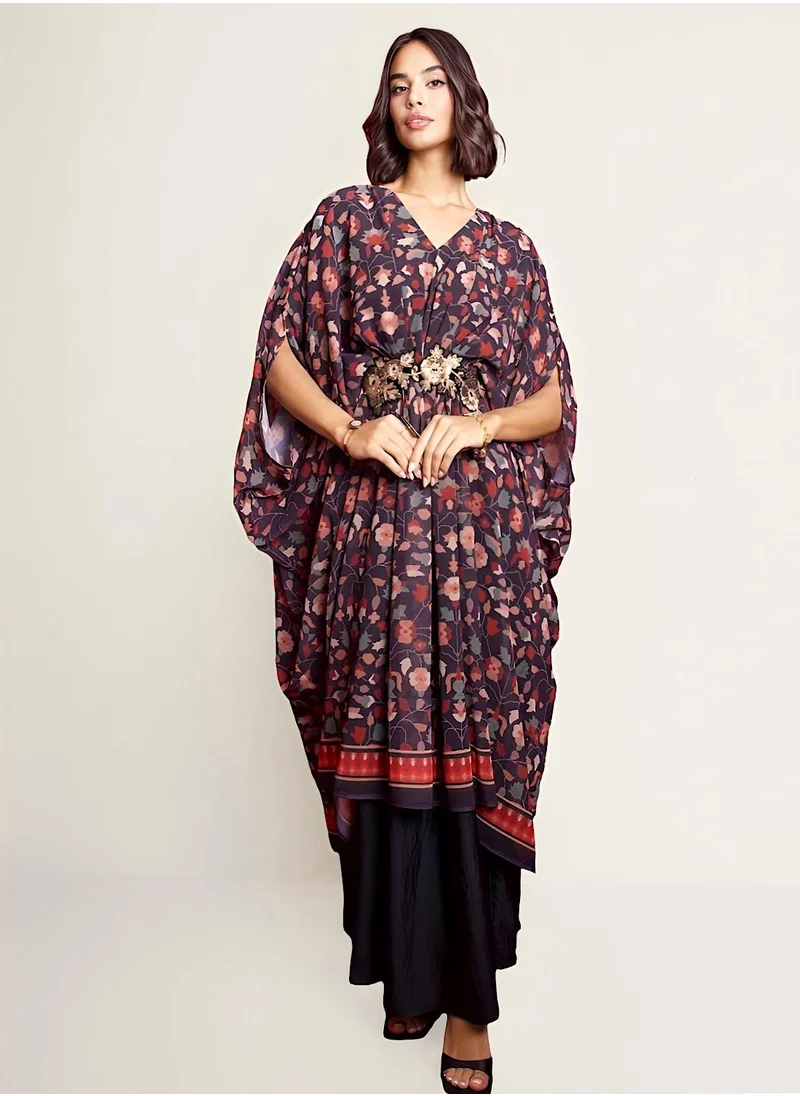 إكستاسي Printed Layered Kaftan