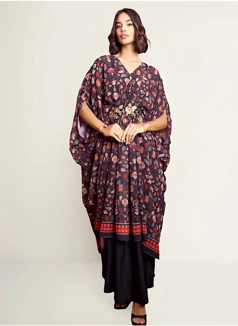 إكستاسي Printed Layered Kaftan
