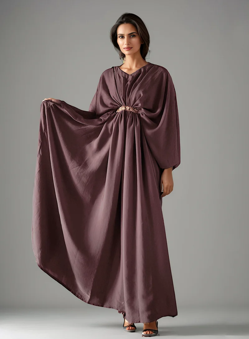 ECSTACY  Plain pleated kaftan for Women | Best Price UAE