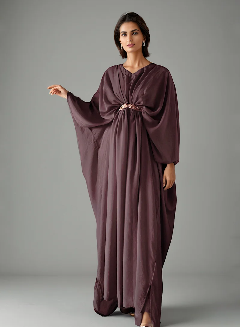 ECSTACY  Plain pleated kaftan for Women | Best Price UAE
