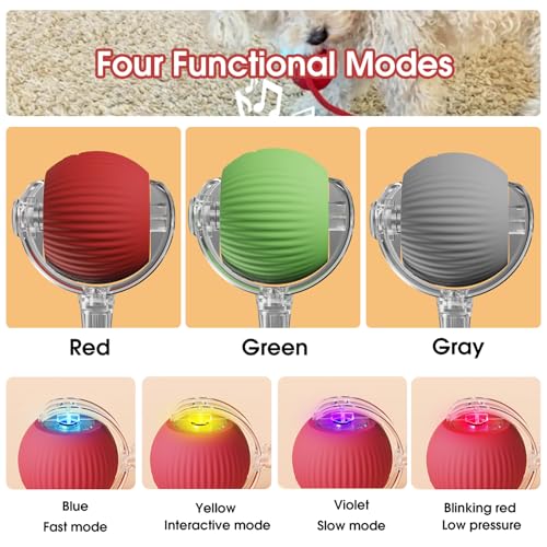 Eptchn Interactive Cat Toy Ball, Active Smart Rolling Balls for Cat, Electric Toy Balls for Indoor Cats - Image 2