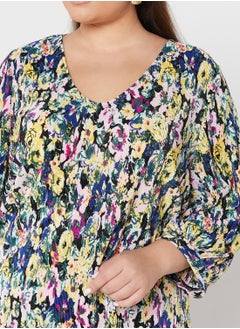 Vero Moda Curve Puff Sleeve V-Neck Top  - Image 3