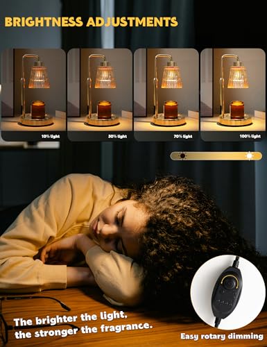 GODONLIF Candle Warmer Lamp with Timer Dimmable, Birthday Gifts for Women Mom, House Warming Gifts New Home Decor, Wax Melt Warmer for Jar Candles with 2 Bulbs - Image 3