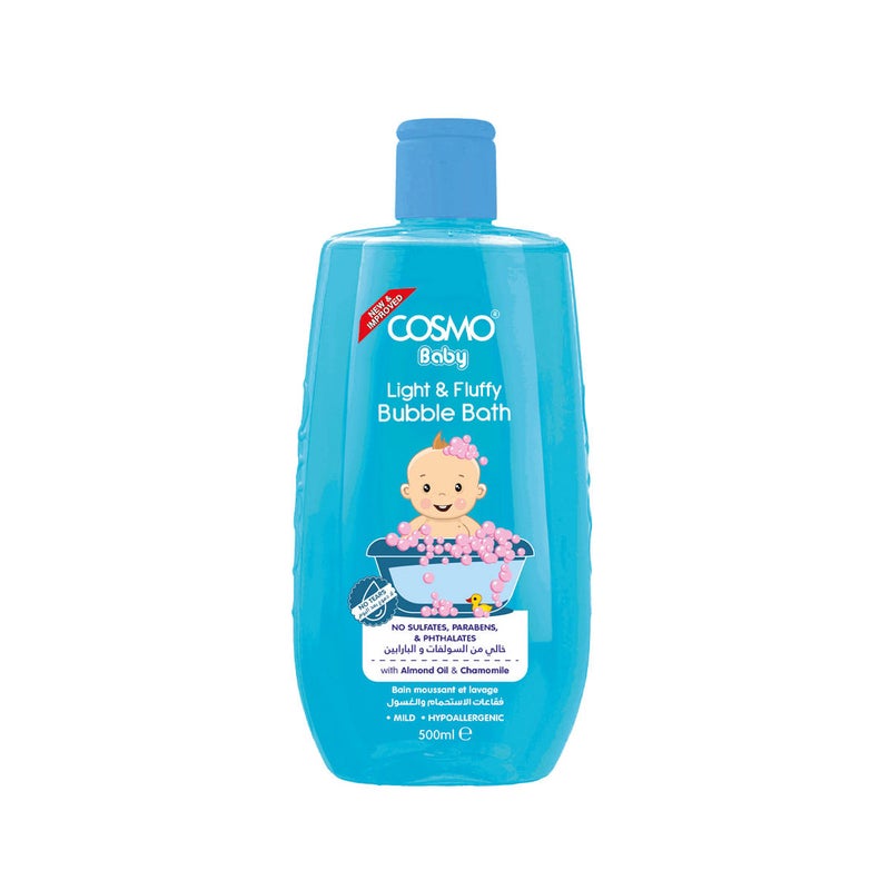 COSMO Light and Fluffy Bubble Bath Wash 500ml - Gentle Cleansing Fun Bath for Soft and Happy Baby Skin, Tear-Free Formula, Rich Lather, Moisturizing Ingredients, Ideal for Daily Baby Skin Care - Image 1