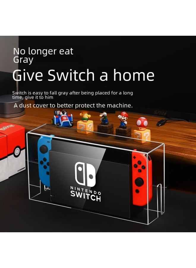 general Dustproof Switch Acrylic Protective Shell For Nintendo Switch Oled Console Base Box Transparent Cover Protection Scratches-Product Color:Acrylic Dust Cover Zhu Zi-Switch/Oled General - Image 3