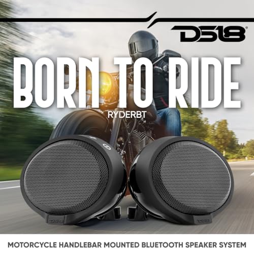 DS18 مكبر صوت DS18 RYDERBT كامل النطاق للدراجات النارية - مكبرات صوت بلوتوث مقاومة للماء 120 واط - وحدات صوت مثبتة على المقود - منفذ USB للموسيقى والشحن - زوج - Image 2