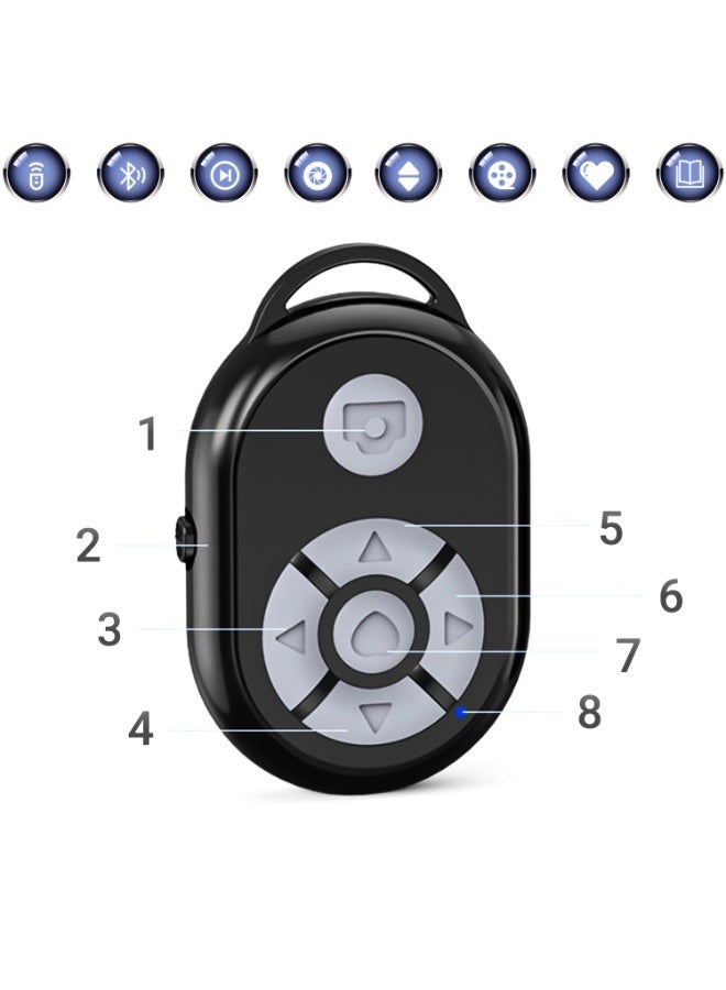 حلقة تمرير للتحكم عن بعد (ريموت كنترول) بالبلوتوث للتصوير الاحترافي وتطبيقات التواصل الاجتماعي | تحكم كامل بصفحات تيك توك، القراءة الإلكترونية، ومصراع الكاميرا | متوافق عالمياً (iOS/Android)-تحكم عن بعد- للكاميرا-أداة محتوى السوشيال ميديا-أداة تصوير محمولة - Image 3