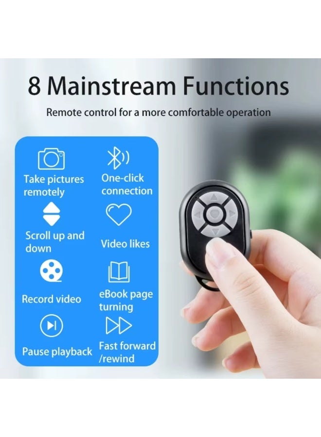 حلقة تمرير للتحكم عن بعد (ريموت كنترول) بالبلوتوث للتصوير الاحترافي وتطبيقات التواصل الاجتماعي | تحكم كامل بصفحات تيك توك، القراءة الإلكترونية، ومصراع الكاميرا | متوافق عالمياً (iOS/Android)-تحكم عن بعد- للكاميرا-أداة محتوى السوشيال ميديا-أداة تصوير محمولة - Image 5