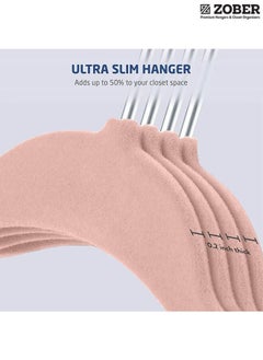 ZOBER Zuber Luxury Velvet Hanger with Silver Clips, 20 Pack  - Image 3