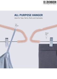 ZOBER Zuber Luxury Velvet Hanger with Silver Clips, 20 Pack  - Image 4