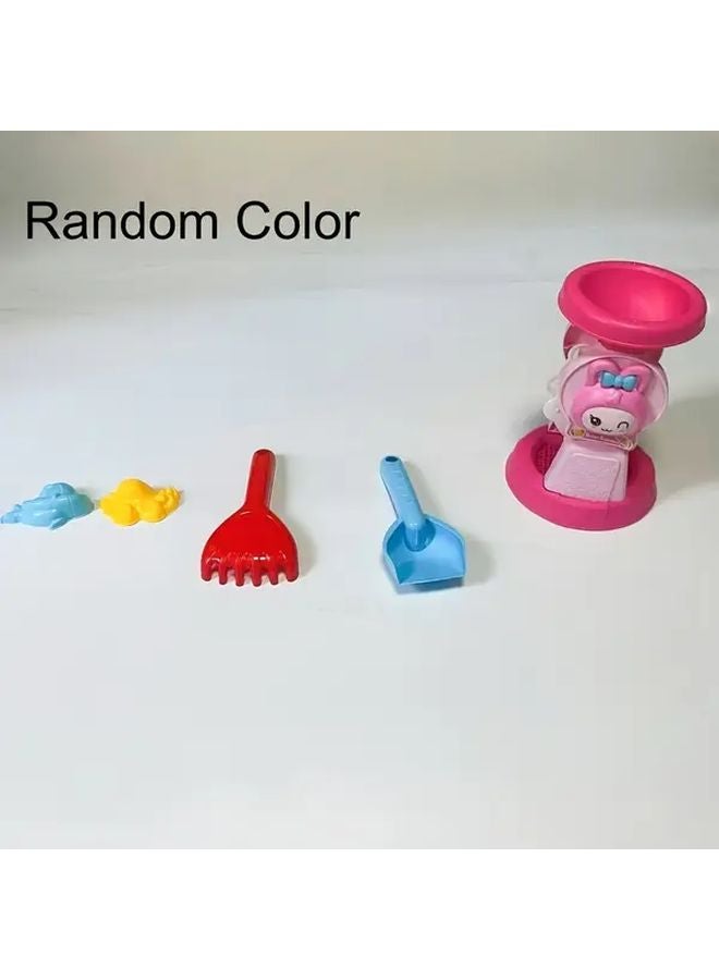 5pcs Cartoon Rabbit Beach Dump Truck Set With Funnel Sand Digging Tool Shovel - Image 1