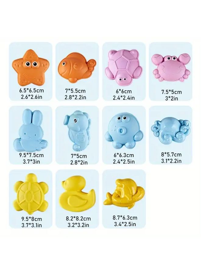 5pcs Cartoon Rabbit Beach Dump Truck Set With Funnel Sand Digging Tool Shovel - Image 4